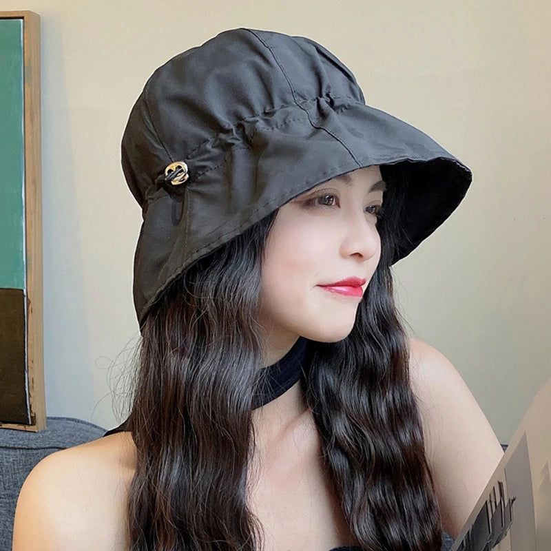 Quick-Dry Summer Bucket Hat Women UV Protection