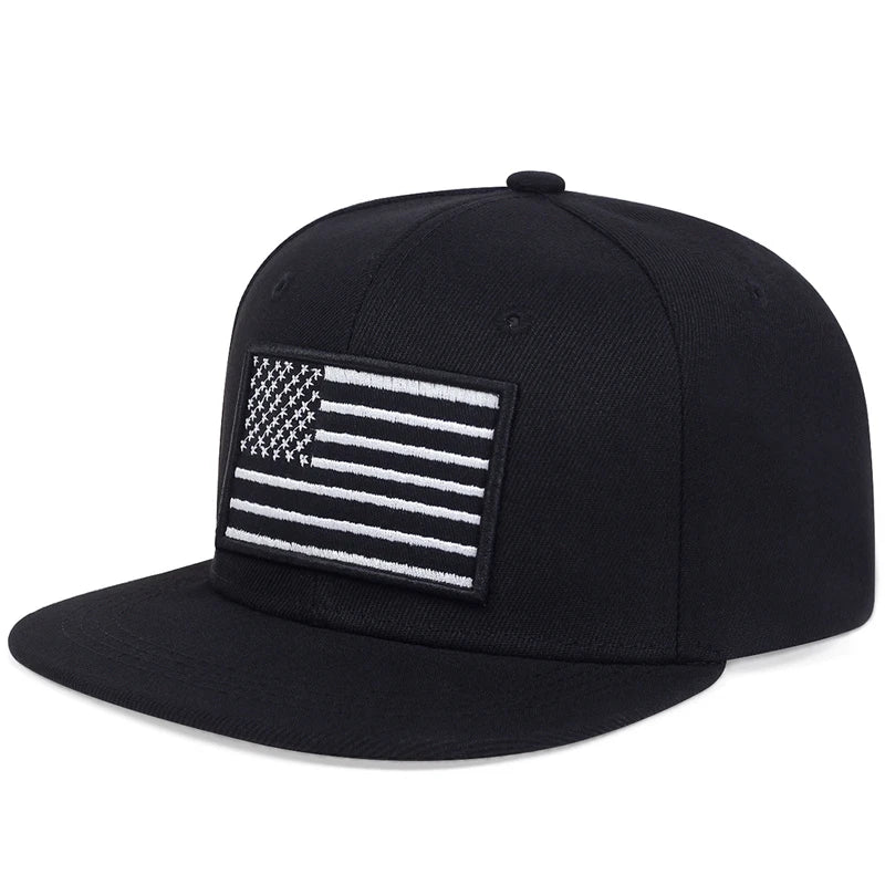 American Flag Embroidered Hip Hop Baseball Hat