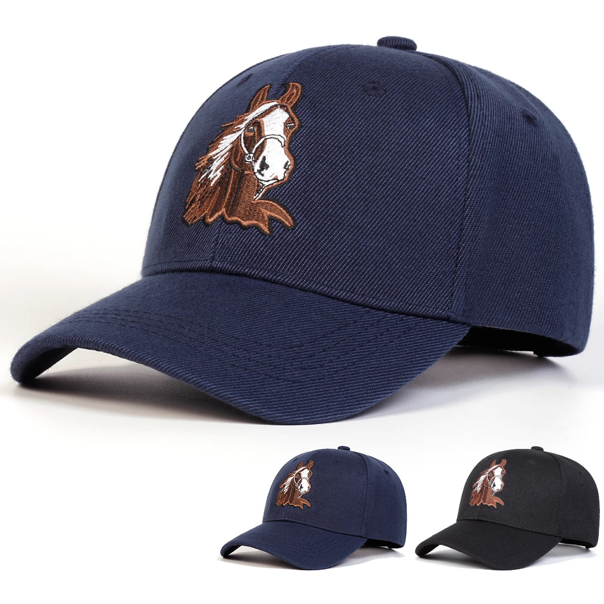 Unisex Horse Embroidery  Baseball Caps