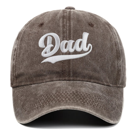 DAD MOM Embroidered Retro Washed Baseball Cap