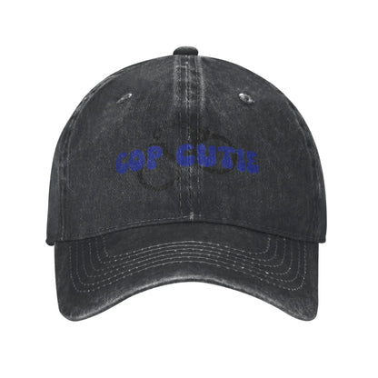 Cop Cutie Blue Washed Trucker Baseball Cap