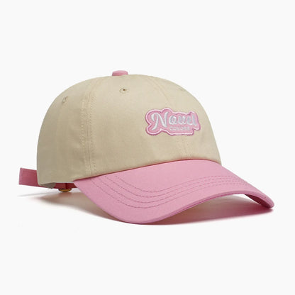 Fresh Color Matching Embroidered Curved Brim Baseball Cap