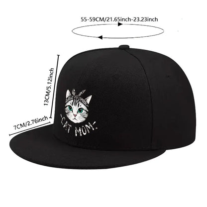 Cat Mom Bandana Graphic Street Snapback Cap