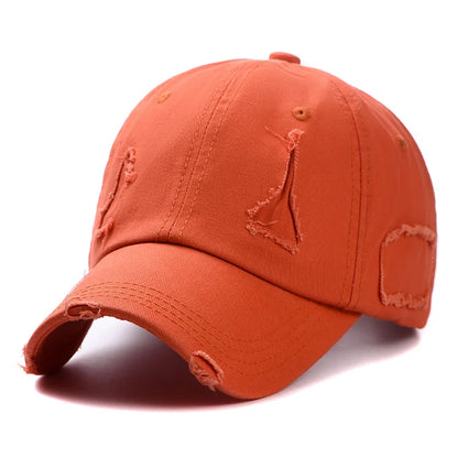 Trendy Worn Hole Streetwear Snapback Baseball Cap