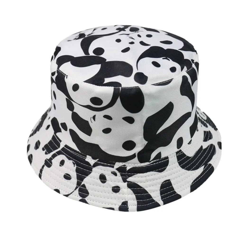 Double Sided Panda Cartoon Bucket Hat