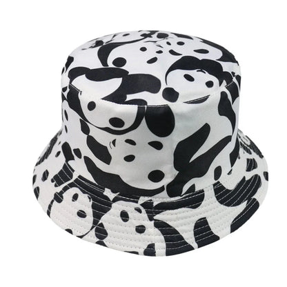 Double Sided Panda Cartoon Bucket Hat