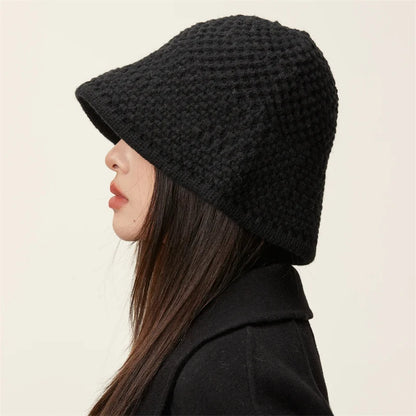 Japanese Vintage Knit Winter Bucket Hat