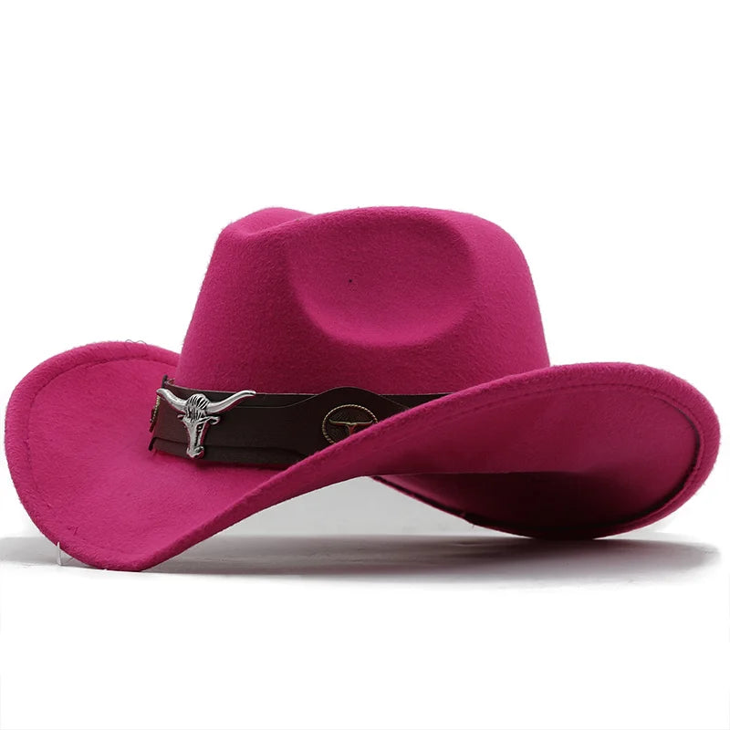 Black Wool Western Cowboy Hat