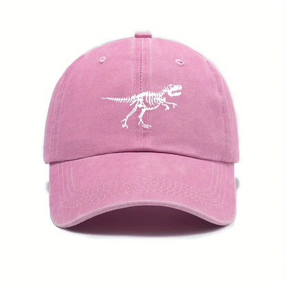 Dinosaur Skeleton Print Casual Street Baseball Cap