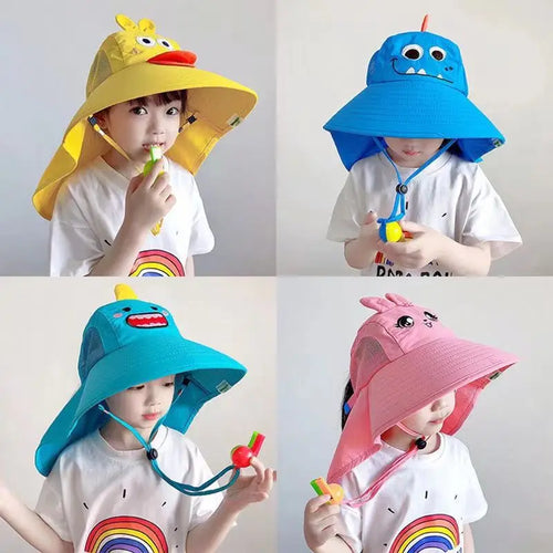 Kids Large Brim UV Bucket Hat