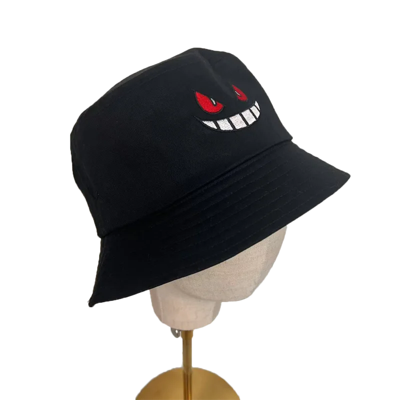 Light Board Big Eyes Embroidered Bucket Hat