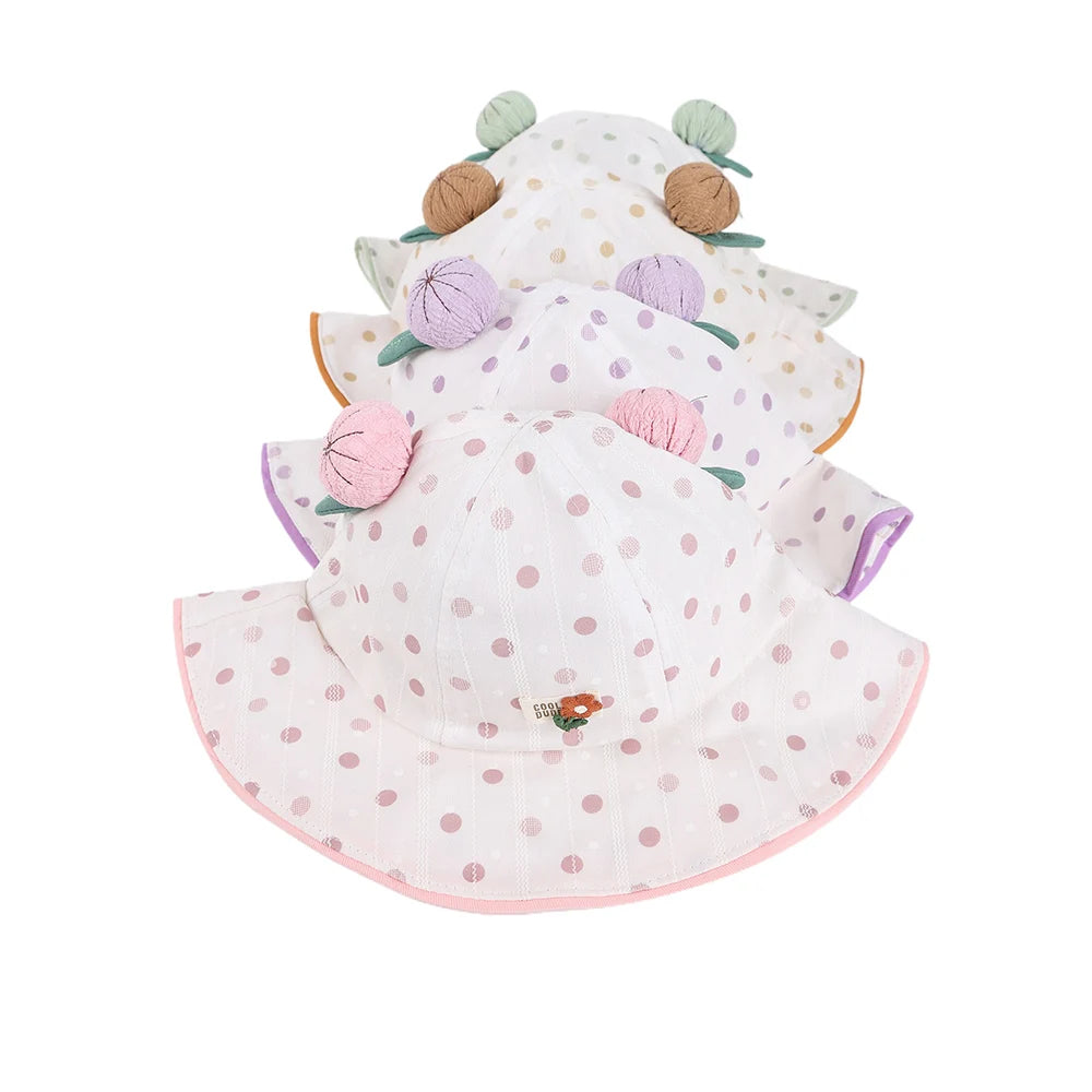 Baby Cute Dot Beach Sun Bucket Hat