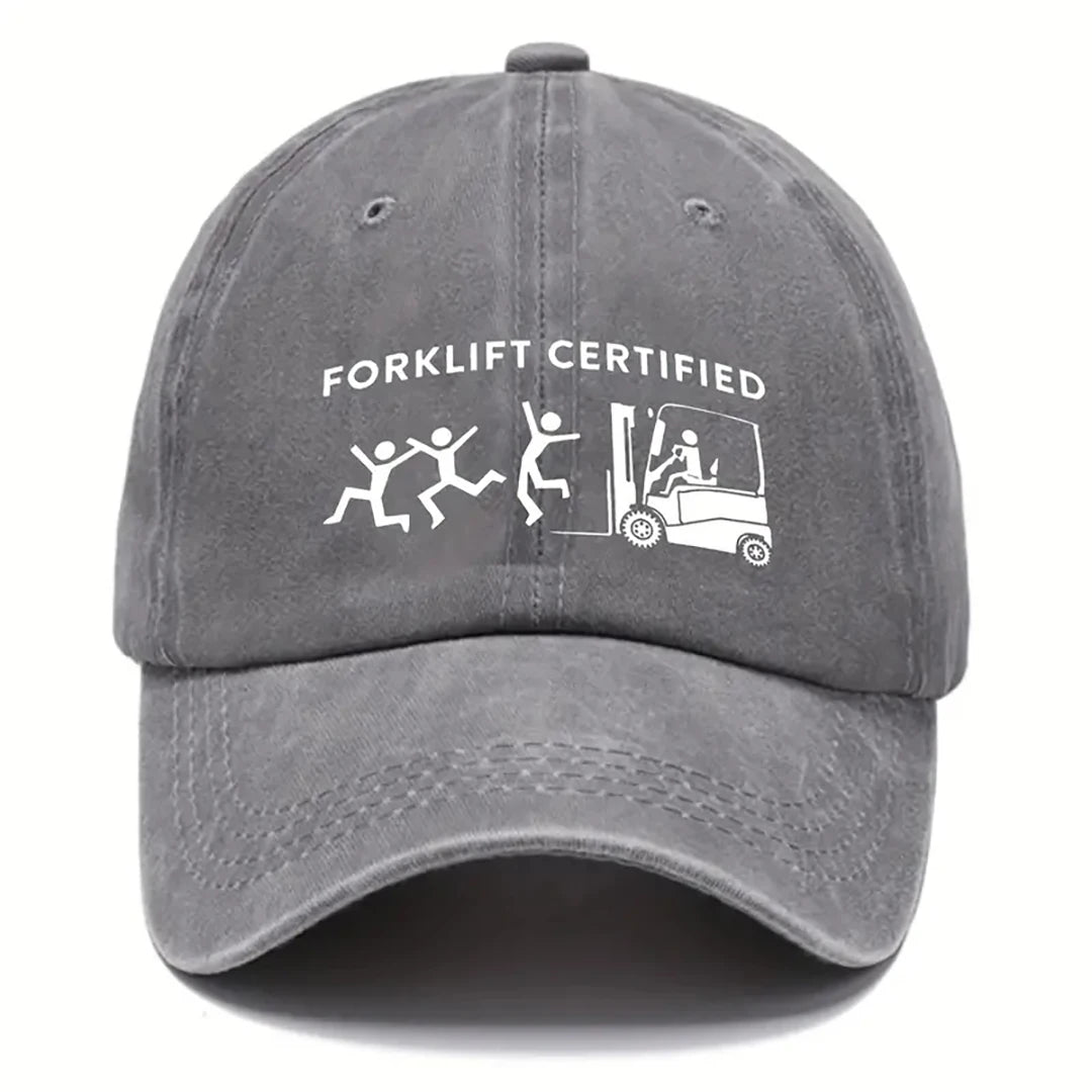 Forklift Operator Distressed Washed Vintage Baseball Cap