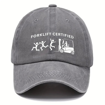 Forklift Operator Distressed Washed Vintage Baseball Cap