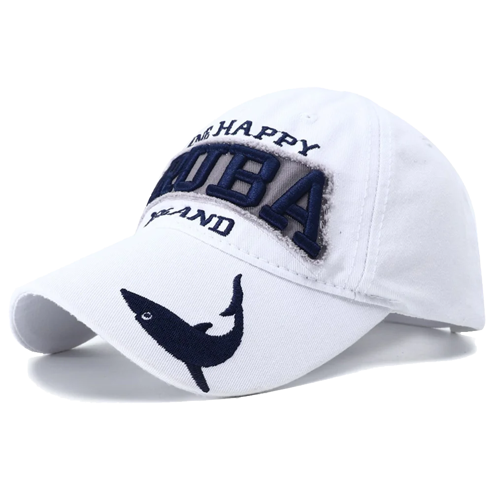 ARUBA Shark Embroidered Snapback Cap