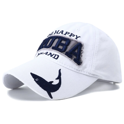 ARUBA Shark Embroidered Snapback Cap