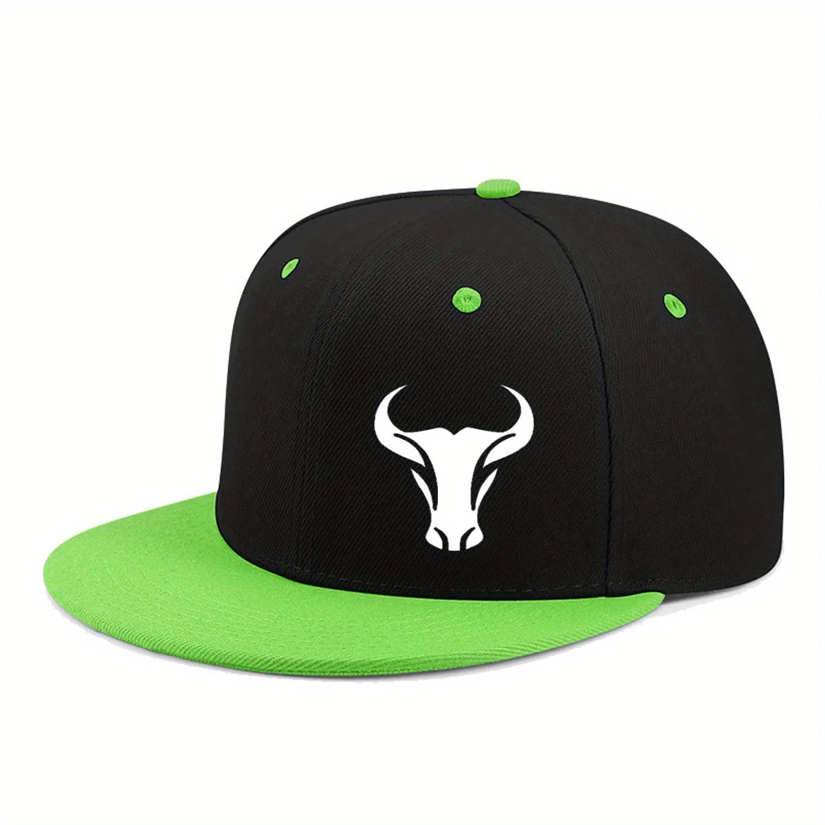 Bull Pattern Adjustable All Season Snapback Cap