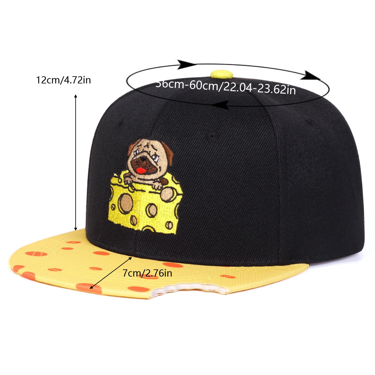 Dog Embroidery Outdoor Casual Snapback Cap