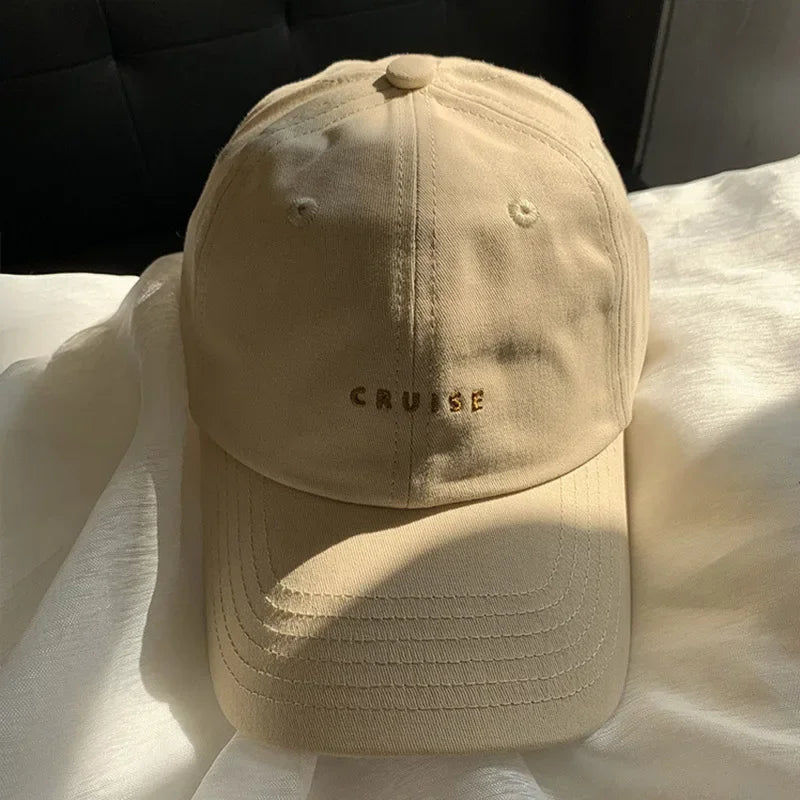 Challenge Letter Ponytail Cotton Baseball Cap