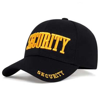 Unisex Security Embroidery Baseball Cap