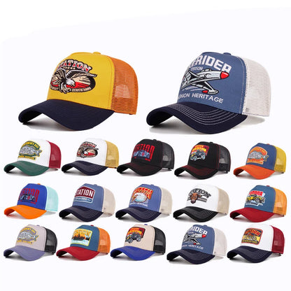 Unisex Sun Hat Hip Hop Mesh Trucker Hat