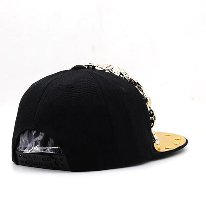 Luxury Rivet Punk Snapback Cap