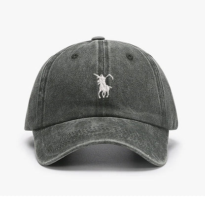 Grim Reaper Japan Embroidered Washed Cotton Baseball Cap