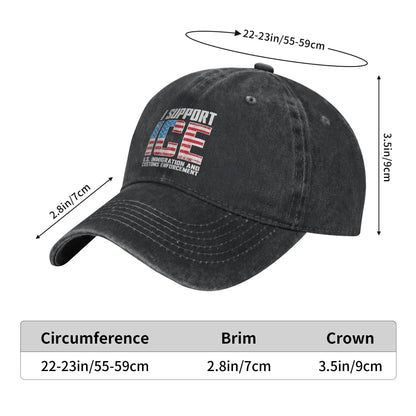 I Support ICE Trucker Adjustable Baseball Cap