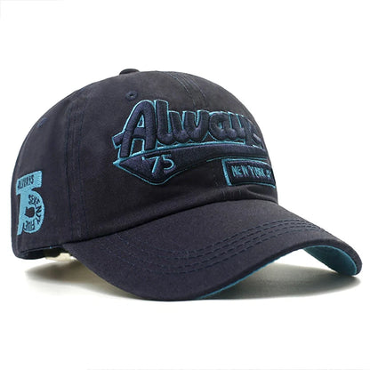 Retro Embroidered Cotton Golf Snapback Cap