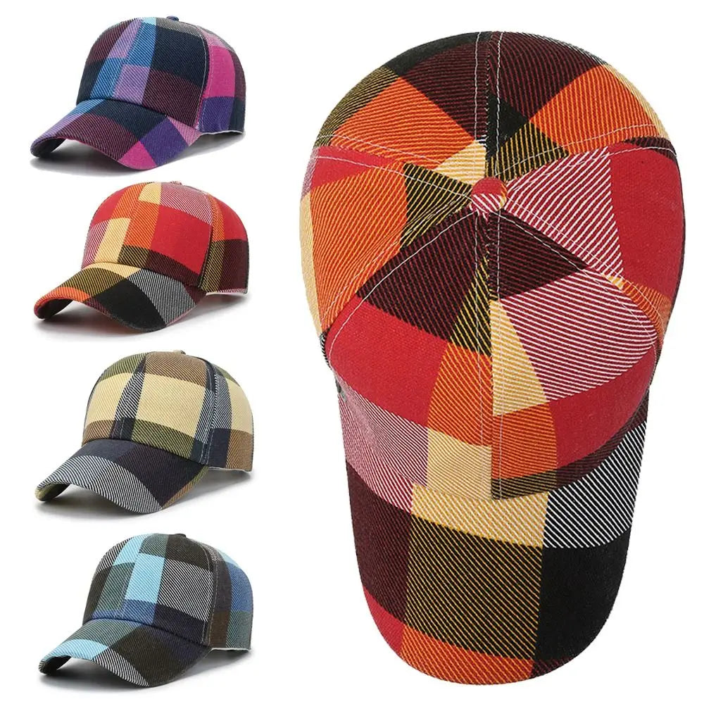 Plaid Adjustable Baseball Cap