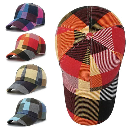 Plaid Adjustable Baseball Cap