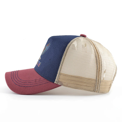 Unisex Eagle Print Mesh Hip Hop Baseball Cap