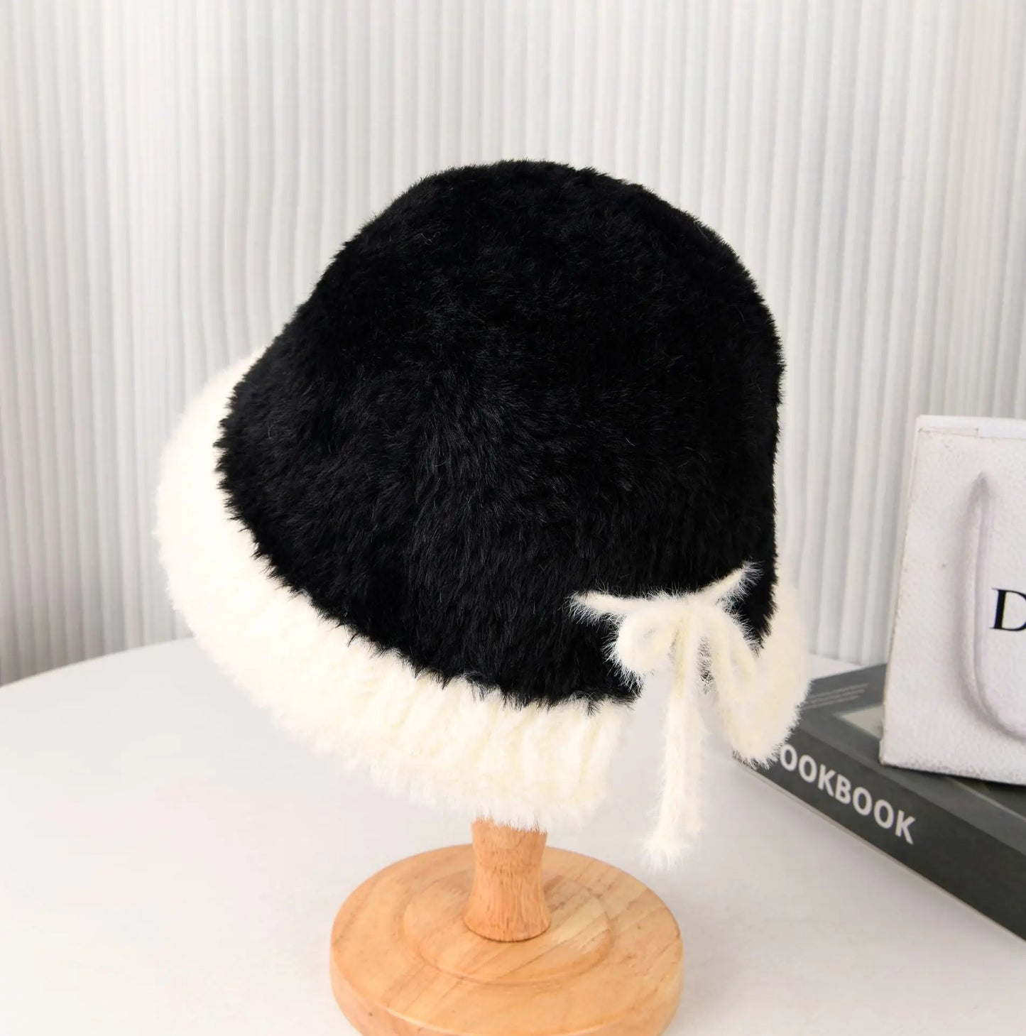 Korean Fluffy Thickened Winter Ear-Protection Plush Bucket Hat