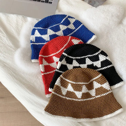 Sweet Handmade Crochet Triangle Sun Visor Bucket Hat