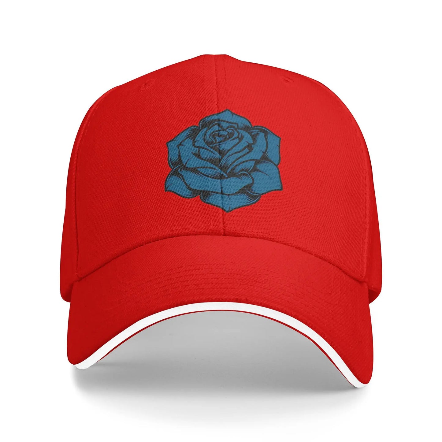 Ado Blue Rose Casual Trucker Baseball Cap