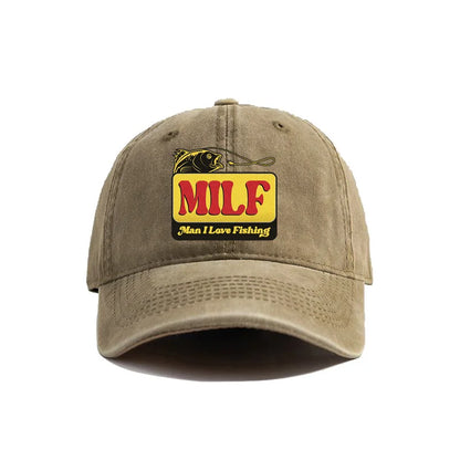 Man I Love Fishing Vintage Baseball Cap