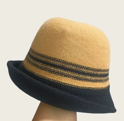 Rolled-Brim Women's Winter Bucket Hat