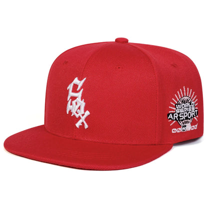 SOX Letter Embroidery Outdoor Snapback Cap