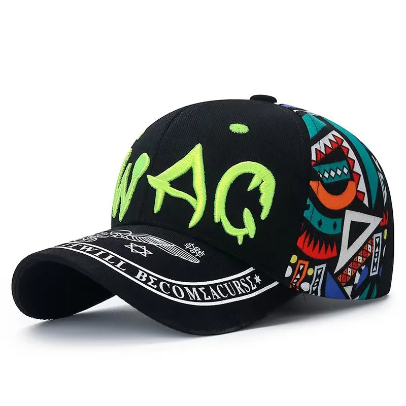 Printed Embroidered Casual Baseball Cap