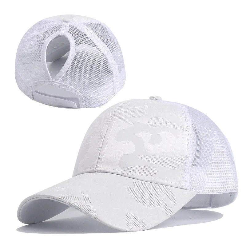 Camouflage Mesh Ponytail Baseball Cap