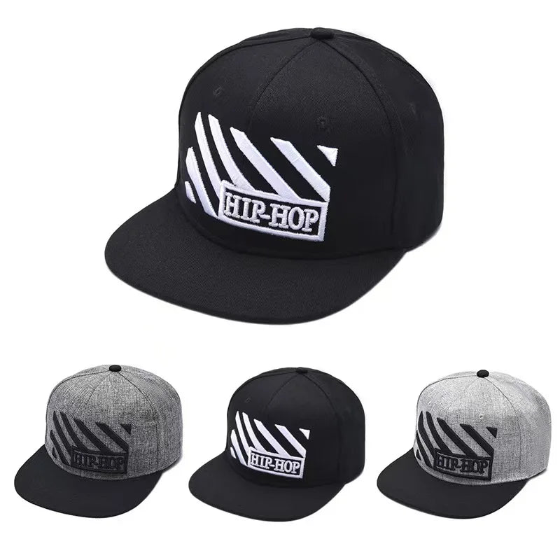 Korean Style Adjustable Flat Brim Hip Hop Baseball Hat