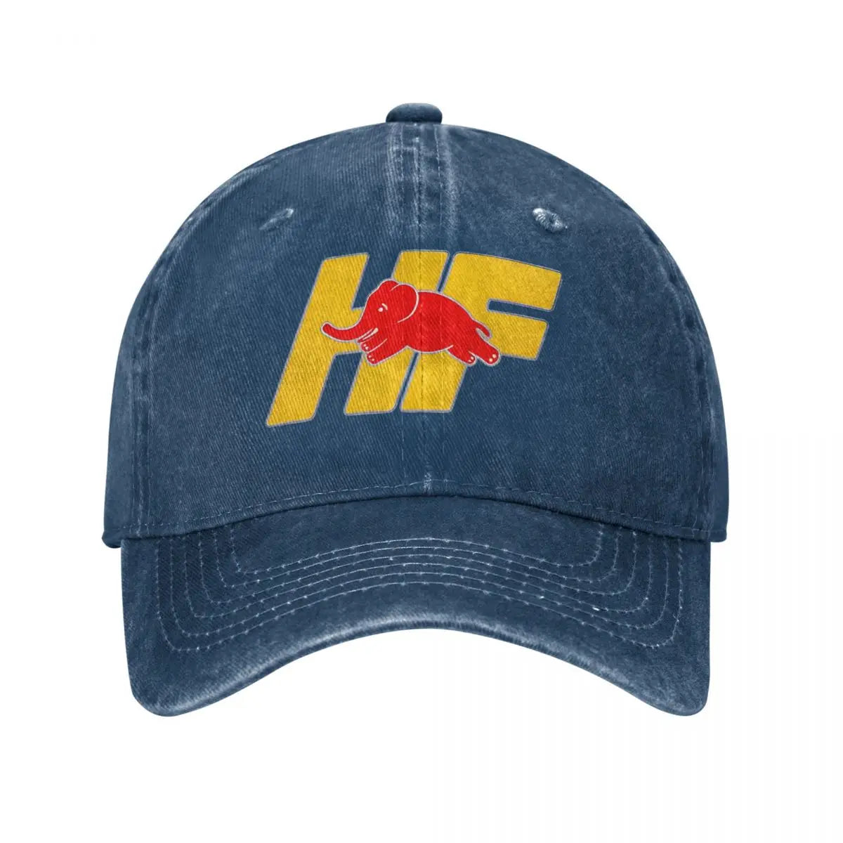 Lancia HF Elephant Distressed Denim Baseball Cap