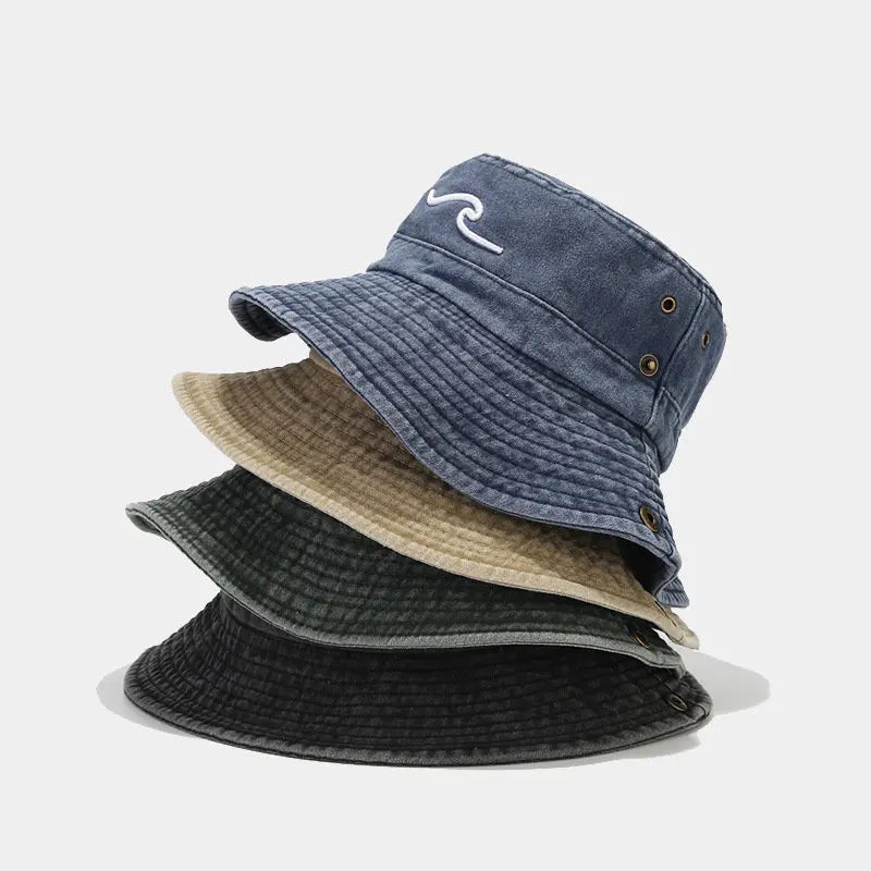 Cotton Embroidered Pattern Bucket Hat