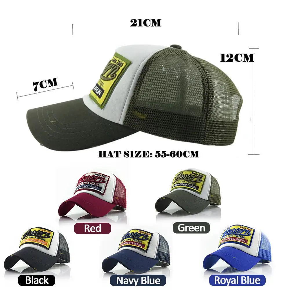 Streetwear Letter Embroidery Mesh Hip Hop Baseball Cap