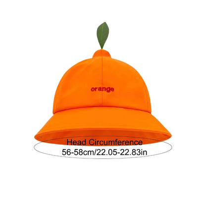 Quick Dry Orange UV Big Brim Bucket Hat