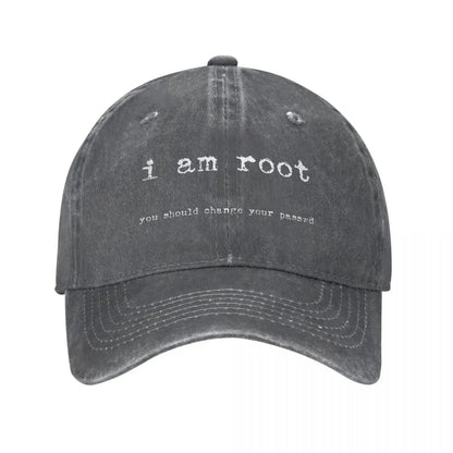 I Am Root Distressed Baseball Cap