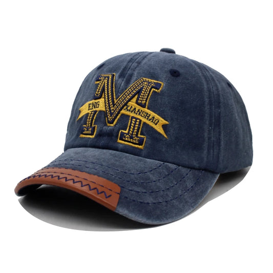Unisex Vintage Cotton Adjustable Trucker Baseball Cap