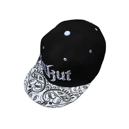 Unisex Korean Letter Flat Brim Cap