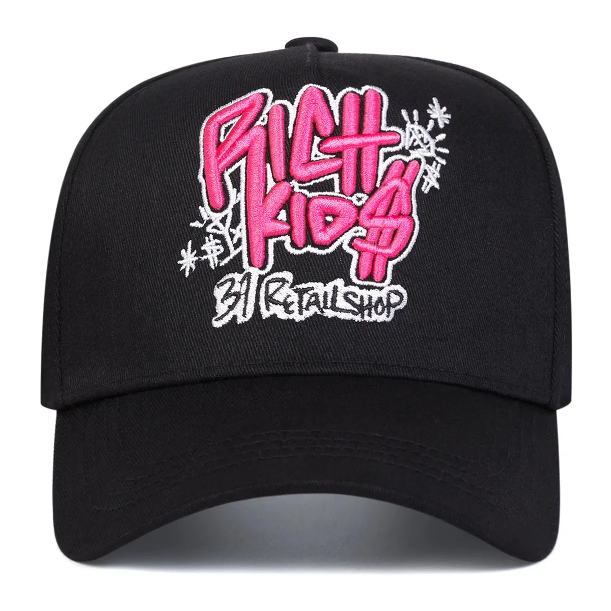 Unisex Rich Kios Letter Embroidered Casual Baseball Cap