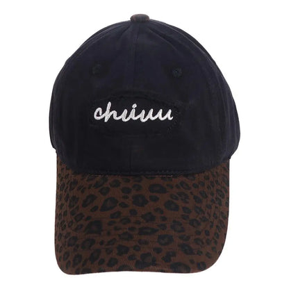 Retro Leopard Embroidered Baseball Cap